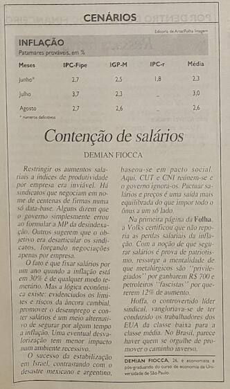 Demian Fiocca coluna Folha de São Paulo